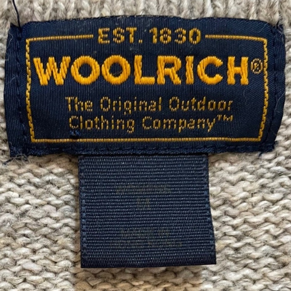 Vintage Woolrich Cardigan Sweater Button Front Tan Marled Knit Outerwear Women M - Picture 6 of 11